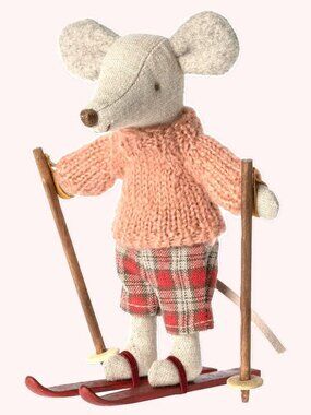 Maileg Winter Mouse with Ski Set - Big Sister  [BRAND NEW]
